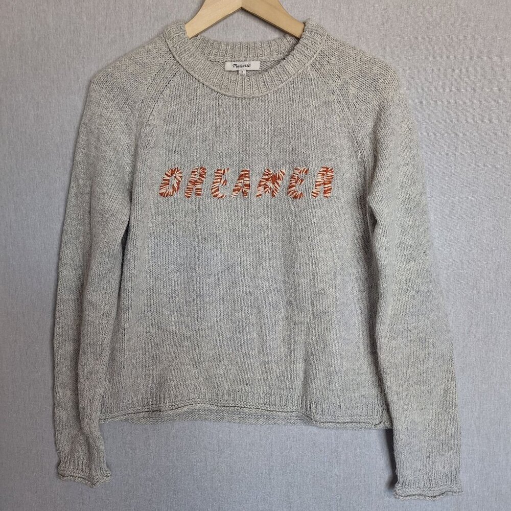 💙 Madewell Dreamer Knit Sweater Size M/L Winter Fall Warm Cozy Preppy